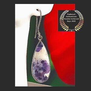 Amethyst Dangle Sterling Silver Earrings